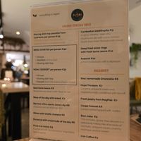 Menu (january 2025) at Atelier Flori in Bruges