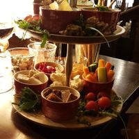 Delicious vegan platter at Atelier Flori in Bruges