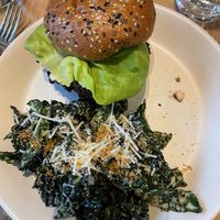 Double vegan burger  at True Food Kitchen in New Orleans