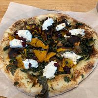 Butternut squash pizza. Pricy but so good!!  at True Food Kitchen in New Orleans
