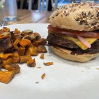 Vegan cheeseburger   at True Food Kitchen in New Orleans