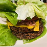 Double cheeseburger protein style!  at True Food Kitchen in New Orleans