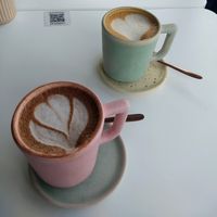 Moka and cappuccino with almond mylk at Greenery in Cuernavaca