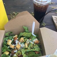 Caesar salad and RC Cola at DC Vegetarian in Portland