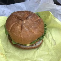 Classic burger at DC Vegetarian in Portland