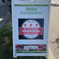 Filling station for what?! Oh, I gotcha...  at DC Vegetarian in Portland