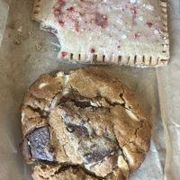Monster cookie and raspberry handpie   at Askatu in Seattle