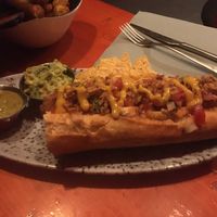 Hot dog at Vyb Bar in Barcelona