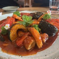 Spicy fruits and veggies  at Jag Eunbueok 작은부엌 in Jeju