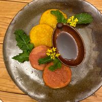 Raddish pancakes at Jag Eunbueok 작은부엌 in Jeju