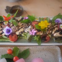 Mushroom and veg salad at Jag Eunbueok 작은부엌 in Jeju