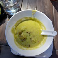 Pea soup at Raw Aura in Mississauga