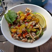 "Pad-thai" at Raw Aura in Mississauga