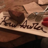 Shared a brownie at Raw Aura in Mississauga