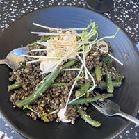 Vegan green bowl with coconut yoghurtt  at Icaro in Apollo Bay
