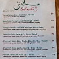 Lunch specials at Cafe Sunshine & Salama Tea in Sunshine