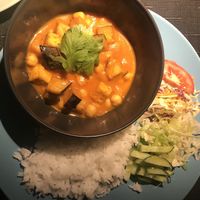 Chikpea and tofu curry at SOMA Cafe in Vilnius