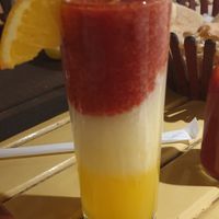 This was interesting its fresh juice with some little sugar but layered bottom to top orange juice, guava juice & strawberry juice. at Al Sahaby Lane in Luxor