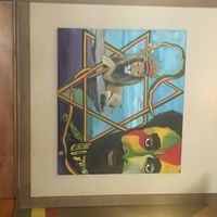 Haile selasie's eyes see, to follow you.... at Nine Mile Montford in Asheville