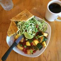 nine mile special with double vegetables  and zucchini substituted for pasta at Nine Mile Montford in Asheville