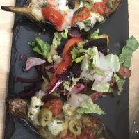 Melezana (stuffed aubergines) delicious at Vitality Bay in North London