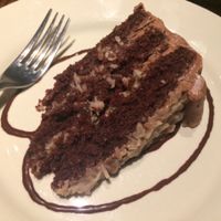 German chocolate cake...half a piece! at Cafe Sunflower in Atlanta