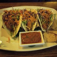 Shrimp tacos #Veganuary at Cafe Sunflower in Atlanta