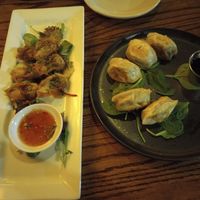 Wontons and dumplings #Veganuary at Cafe Sunflower in Atlanta
