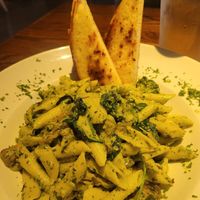Pesto pasta. This was so flavorful.  Lots of veggies, and crispy garlic bread.  I drove 2 hours out of my way to get here, and it was worth every mile! at Cafe Sunflower in Atlanta