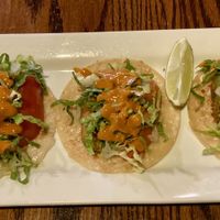 Fried avocado tacos  at Cafe Sunflower in Atlanta
