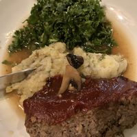 Sunflower loaf with mushroom gravy, garlic mashed potatoes, and kale salad.   at Cafe Sunflower in Atlanta