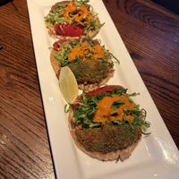 Fried avocado tacos  at Cafe Sunflower in Atlanta