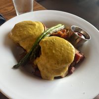 my partner ordered the tofu benedict, and he thoroughly enjoyed it!   at Cafe Sunflower in Atlanta