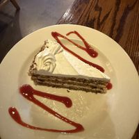 Carrot cake w/raspberry splash  at Cafe Sunflower in Atlanta