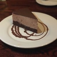 Raspberry chocolate mousse  at Cafe Sunflower in Atlanta