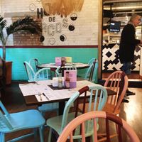 Interior of restaurant at Wahaca  - Shoreditch in London