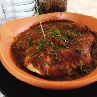Mushroom enchilada delicious! at Wahaca  - Shoreditch in London