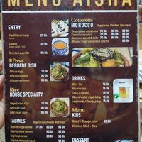 Full Menu at Aisha in Meknes