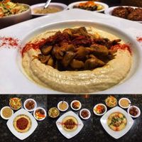 Humus al plato! at Falafel Shalom in Tepoztlan