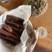   at Falafel Shalom in Tepoztlan