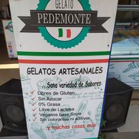 Banner at Gelato Pedemonte in Renaca