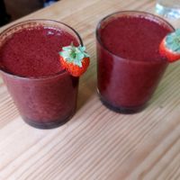 Smoothies at Frutas Prohibidas in Madrid