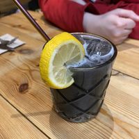 Limonada de carbón activado  #Veganuary at Frutas Prohibidas in Madrid