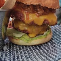 Monster burger at Frutas Prohibidas in Madrid