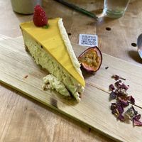 Passion fruit cheesecake   at Frutas Prohibidas in Madrid