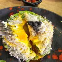 Eggs Benedict/Truffle at Frutas Prohibidas in Madrid