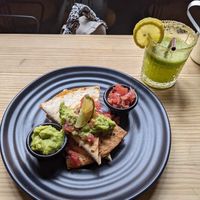 Chorizo quesadilla at Frutas Prohibidas in Madrid
