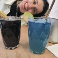 Lemonades black and blue at Frutas Prohibidas in Madrid