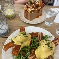 Eggs venedict  at Frutas Prohibidas in Madrid