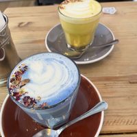 Blue latte  at Frutas Prohibidas in Madrid